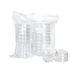 Disposable plastic petri dishes for microbial culture and lab use