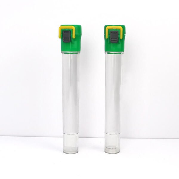 Sterile disposable test tubes 18x140mm with spout, lab reagent dispensing